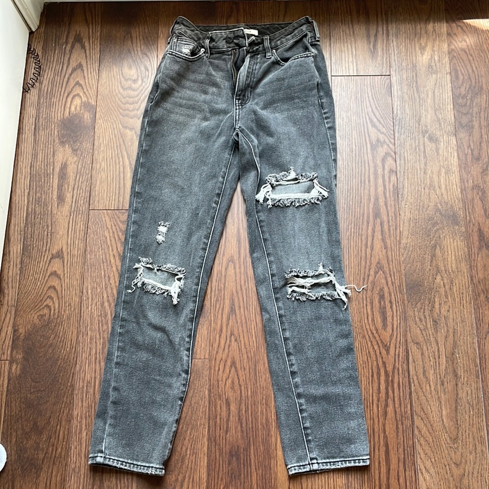 Black ripped wide-leg Pacsun jeans
